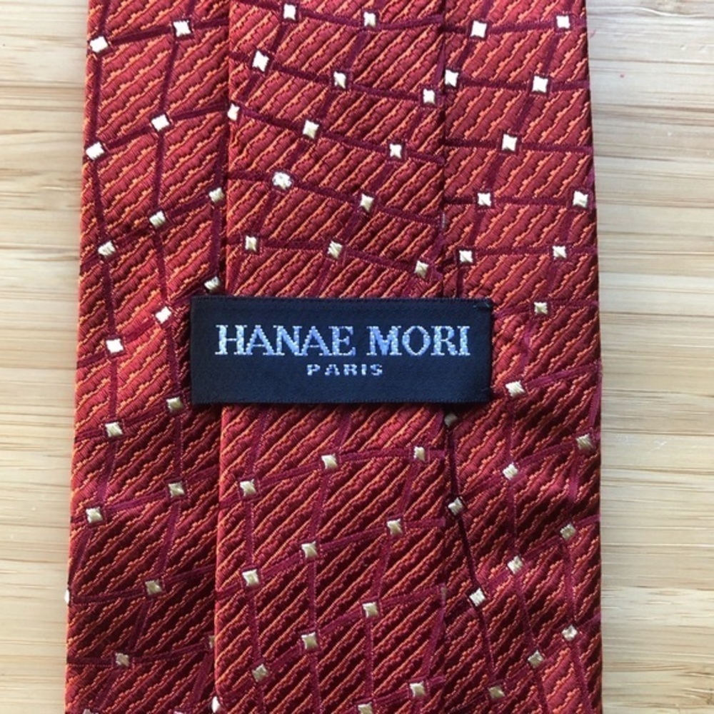 Hanae Mori silk neck tie